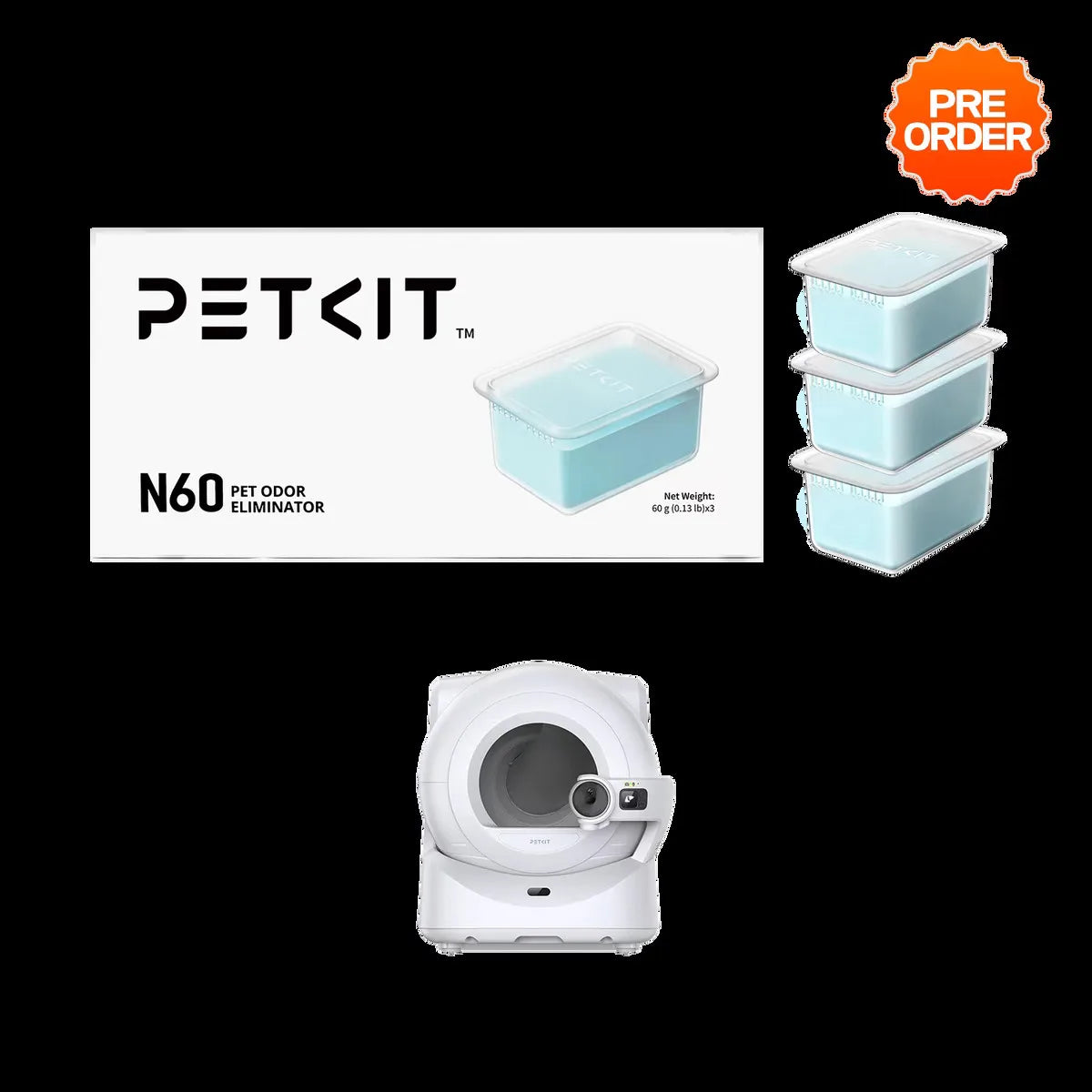 6 PCS Petkit Pet Eliminator N60 Exclusive For PUROBOT Ultra Self-Cleaning Litter Box, Cat Toilet Odor Control