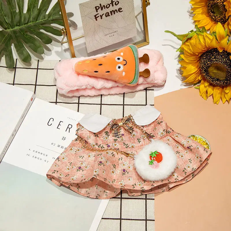 1set Clothes Suit Exquisite Soft Knitted Sweater DIY Accessories For 30cm Kawaii Yellow Duck Lalafanfan Plush Toys Stuffed Dolls