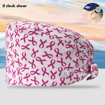 Printing Clinic Pharmacy Work Hat Dentistry Operating Room Doctor Scrubs Hats Adjustable Medical Nurse Accessories Surgical Caps