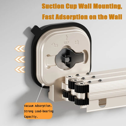 Retractable Clothes Hanger Wall Mounted No Punching Laundry Drying Rack Foldable Drying Racks Space Saving For Bathroom Balcony