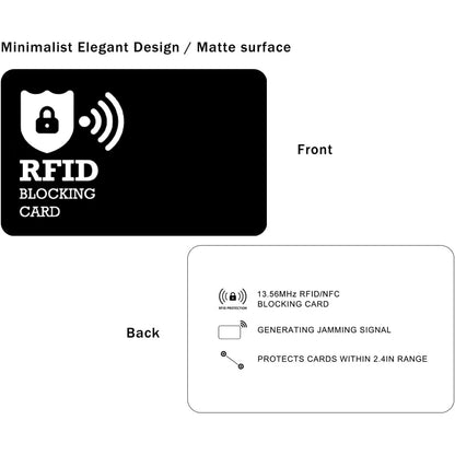 RFID Blocking Card Contactless NFC ID Credit Card Protection Safe Bank Passport Entire Wallet Purse Shield Protect Blocker Guard