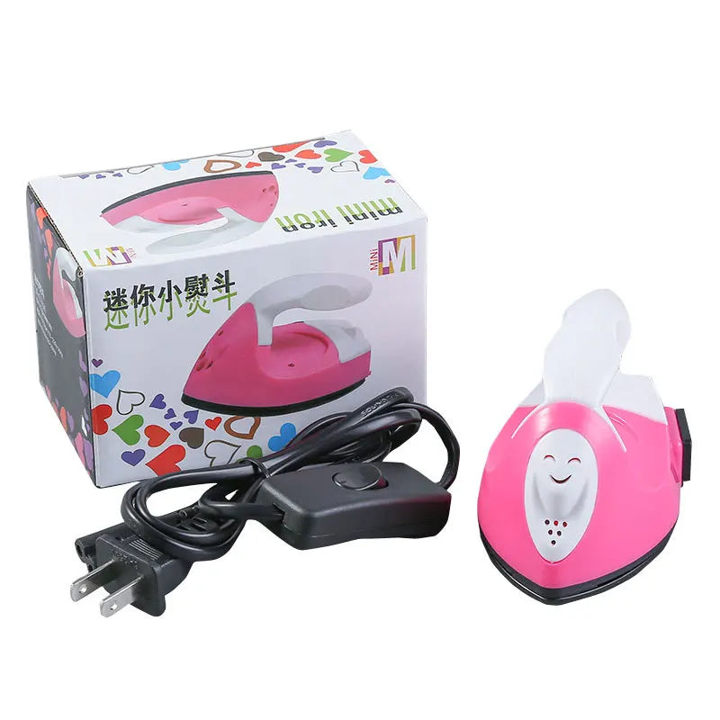 Mini Eectric Iron Hot Fix Rhinestone Iron DIY Craft  Iron EU/US  Portable DIY Toy Small Electric Iron For Clothing