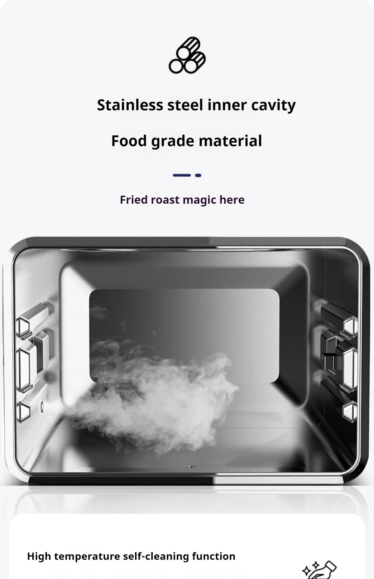 High-end smart air fryer, baking and frying dual-purpose, fully automatic and efficient touch-screen air steam oven for commerci