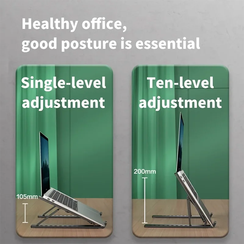 Laptop Stand 10Position Adjustable Portable Notebook Support Base Holder ABS Laptop Holder For Macbook Lenovo Laptop Accessories