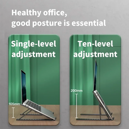 Laptop Stand 10Position Adjustable Portable Notebook Support Base Holder ABS Laptop Holder For Macbook Lenovo Laptop Accessories