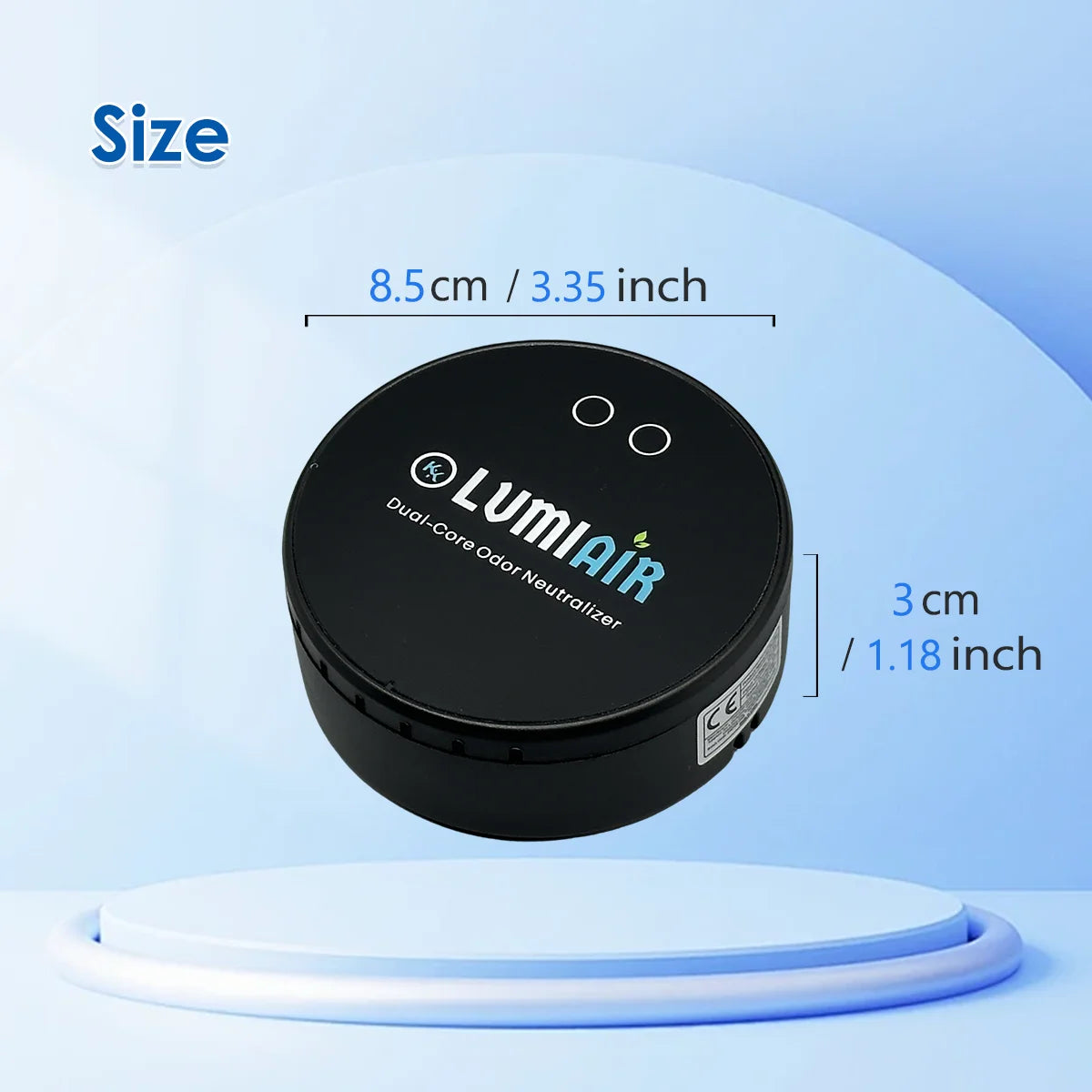 Smart Air Purifier/Deodorizer-USB-Powered Air Cleaner with Dual-core chip, Low Noise Operation for Smalller Spaces