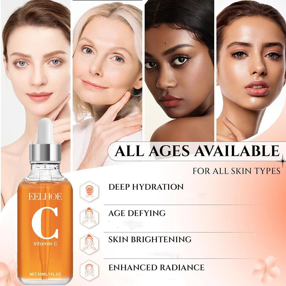 Vitamin C Serum & Vitamin C Cream for Face, Daily Moisturizing Series Hydrate & Plump Skin Care Brightening Serum Even Skin Tone