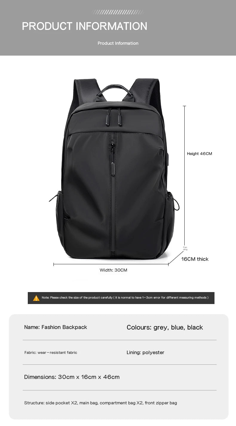 Laptop Backpack for Work, College, Travel, Lightweight Waterproof Daily Backpacks for Men Women, Sport Rucksack Computer Bag Fit