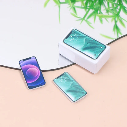 1:12 Scale Miniature Dollhouse Mobile Phone Model for Doll House Decoration