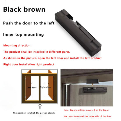 Door Damping Buffer Wooden Door Flat Outward Opening Invisible Door Home Closing Silent Hydraulic Door Closer Anti-pinch