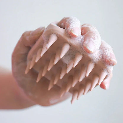 Scalp Scrubber Shampoo Brush Massager Clean Scalp Comb With Handle Hair Washing Brush Scalp Exfoliator Brush Head Scrubber Tools