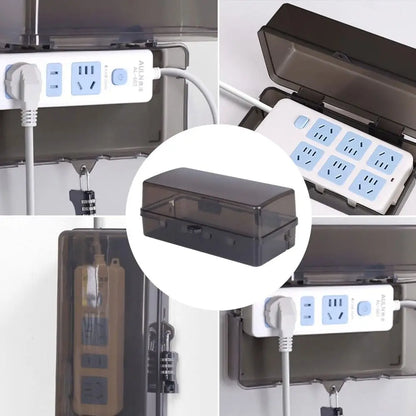 Plastic Cable Management Box Electrical Boxes Rain-Proof Weather Proof Plug Box Lead Cover for Protect Outlet, Plug, Socket