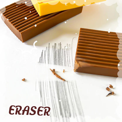 school teacher gift back to school supplies Aesthetic cute stationery Kawaii object funny erasers Chocolate rubber cute things