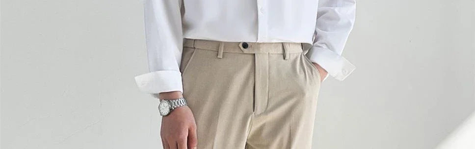Office Social Tailoring Work Black Male Suit Trousers Business Men's Summer Pants Elegant 2024 Thin Casual Fabric Slacks Wear Up