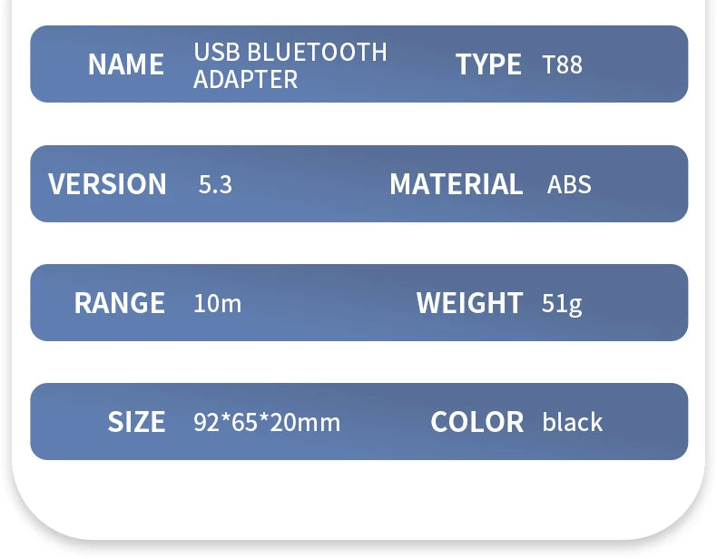 USB Bluetooth 5.3 Audio Receiver Adapter Wireless Stereo Music 3.5mm AUX R/L RCA Support U-Disk Playback For Desktop Speaker Amp