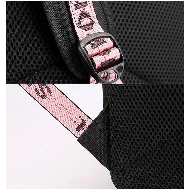 School Backpack for College Students Fashion Trend Travel Backpack USB Charging Laptop Bagpack Black School Bags for Teenager