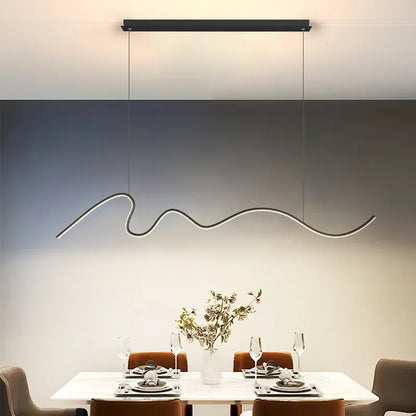 Dining Room Lamp Chandelier Light Luxury Lamps Modern Minimalist Dining Room Dining Table Bar Nordic Minimalist Strip 2025 New