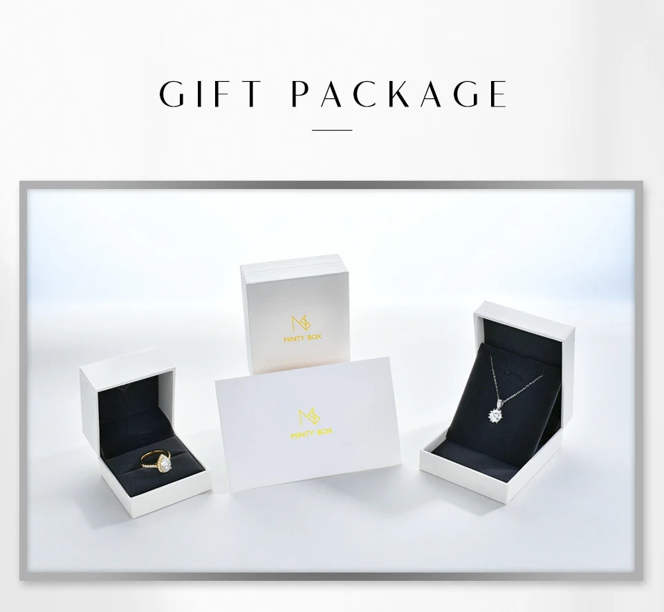 MINTYBOX 1.0ct Color Blue Moissanite Ring S925 Silver D VVS1 Lab Grown Diamond Halo Engagement Rings For Women Wedding Jewelry