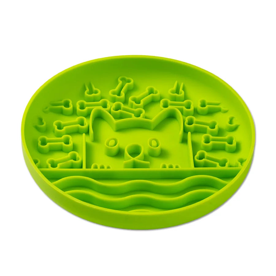 1Pc Silicone Pet Slow Feeder Food Lick Mat  Anti-Slip Lick Bowl for Dogs and Cats