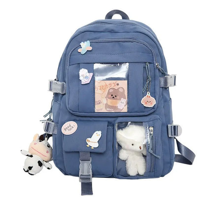 Girls Backpack Cute School Bags For Student Teens Girls Pockets Women Laptop Backpack Harajuku