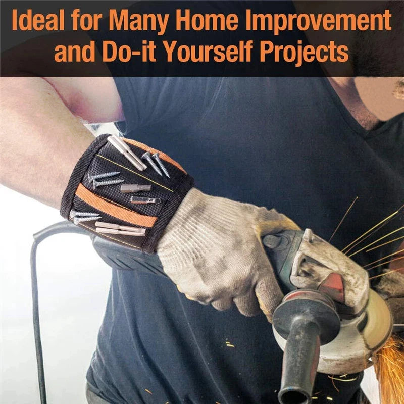 Magnetic Wristband with Strong Magnets Holds Screws Nails Drill Bit Organizer Storage Belt Tool Storage Wrist