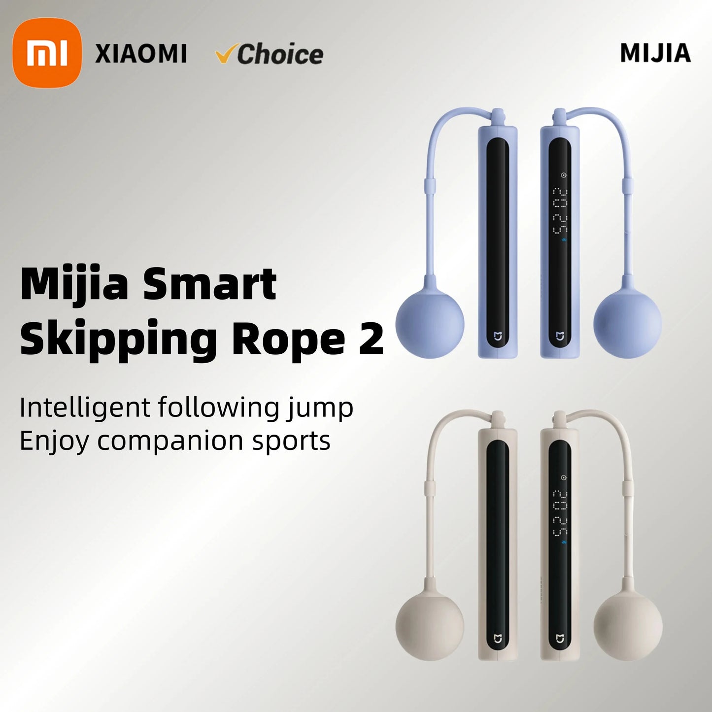 Xiaomi Mijia Smart Jump Rope 2 Bluetooth Fitness Weight Loss Exercise Counting Gravity Ball Skipping Professional Fat Burning CN