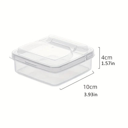 1PC Sliced Cheese Container for Fridge, Clear Plastic Butter Block Cheese Slice Storage Box with Flip Lid for Refrigerator Food