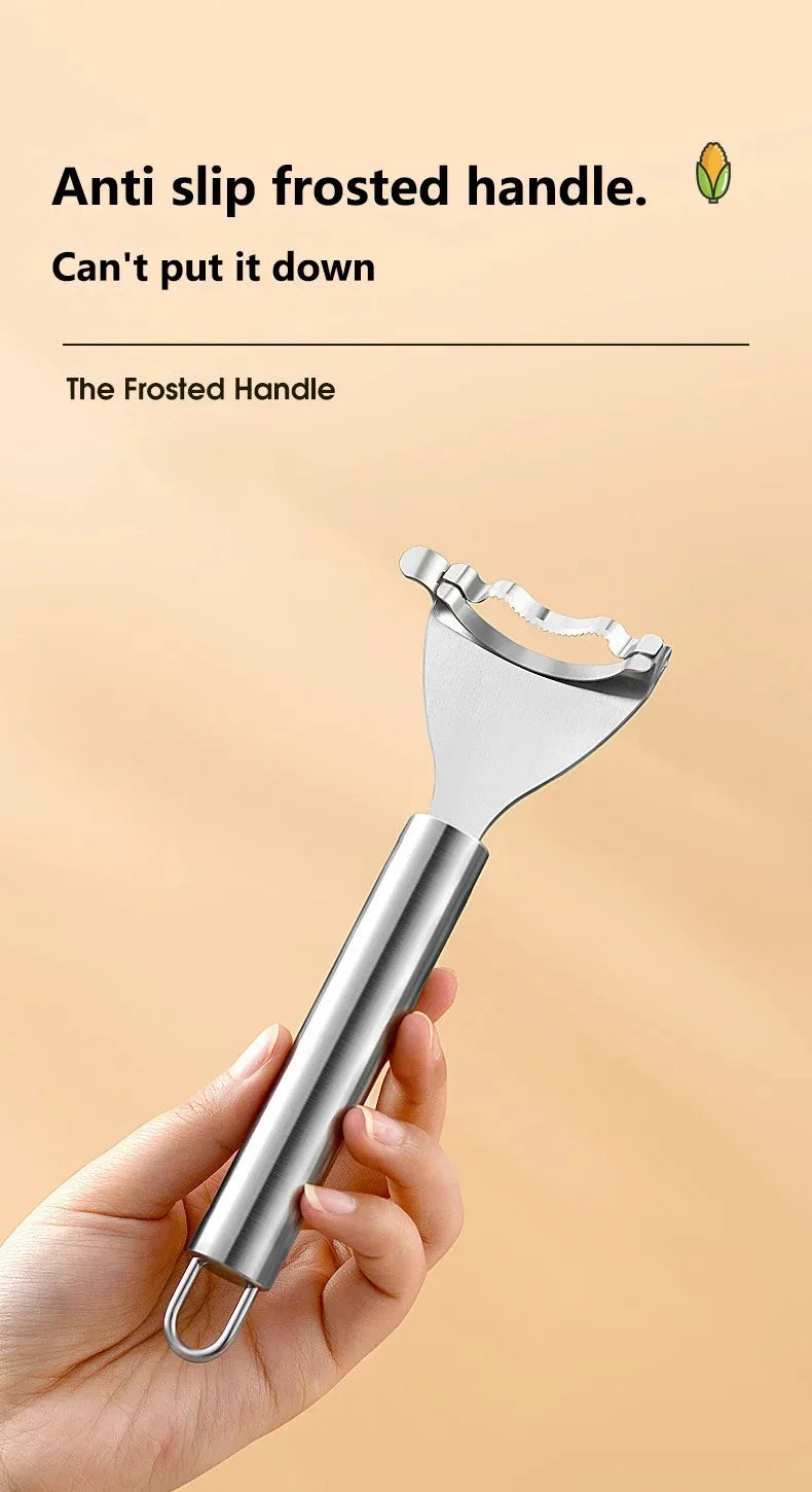 Stainless Steel Corn Planer Home Corn Peeler with Ergonomic Handle Convenient Corn Stripper Thresher Corn Cutter Kitchen Gadgets