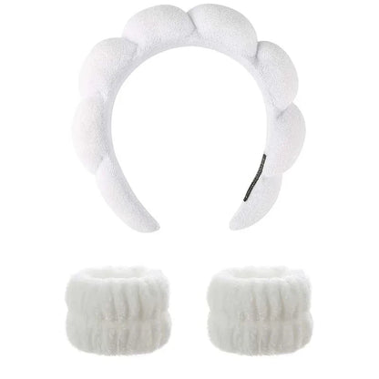 Spa Headband & Wristband for Face Wash 1 Set of skincare headband for face wash, facial mask and skincare