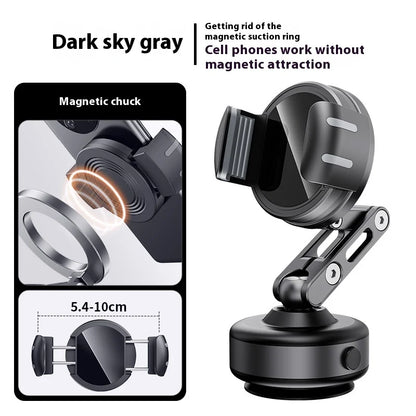 Magnetic Vacuum Adsorption Car Mount Mobile Phone Holder Foldable 360 Degree Rotation Aluminum Alloy Suitable for Smartphones