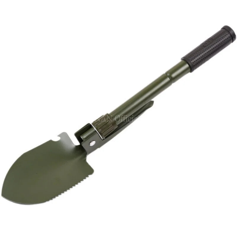 Foldable Portable Mounted Shovel Camping Tent Outdoor Shovel Self-defense Survival Tool Compass Storage Bag
