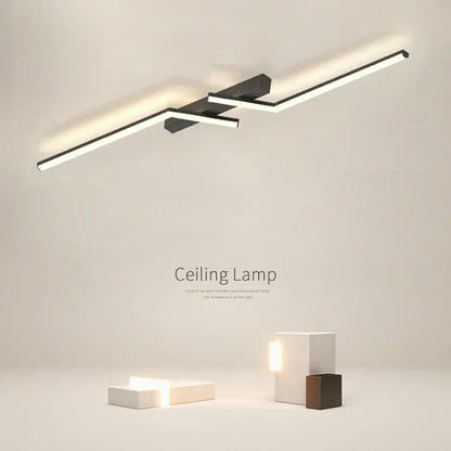 Modern LED Ceiling Light 60/80/100/120CM Living Dining Room Bedroom Lamps Lanterns Scandinavian Simple Lines Ceiling Lighting