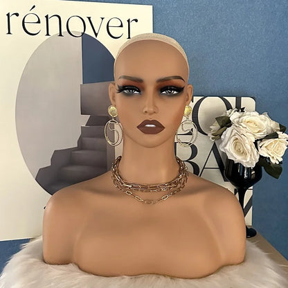 Multipurpose Mannequin Head With Shoulders Make-Up Dummy Head For Wigs Mannequins Bust Wig Display Head Realistic Female Head