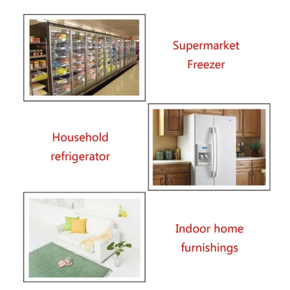 Digital Refrigerator Thermometer Indoor Outdoor Fridge Freezer Thermometer with 2 Sensor and Alarm for Home Restaurant