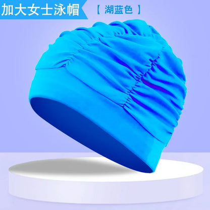 Swimming Caps Women Breathable Long Hair Swim Caps for Women Enlarged Swimming Hats Wholesale  Swimming Pool Accessories