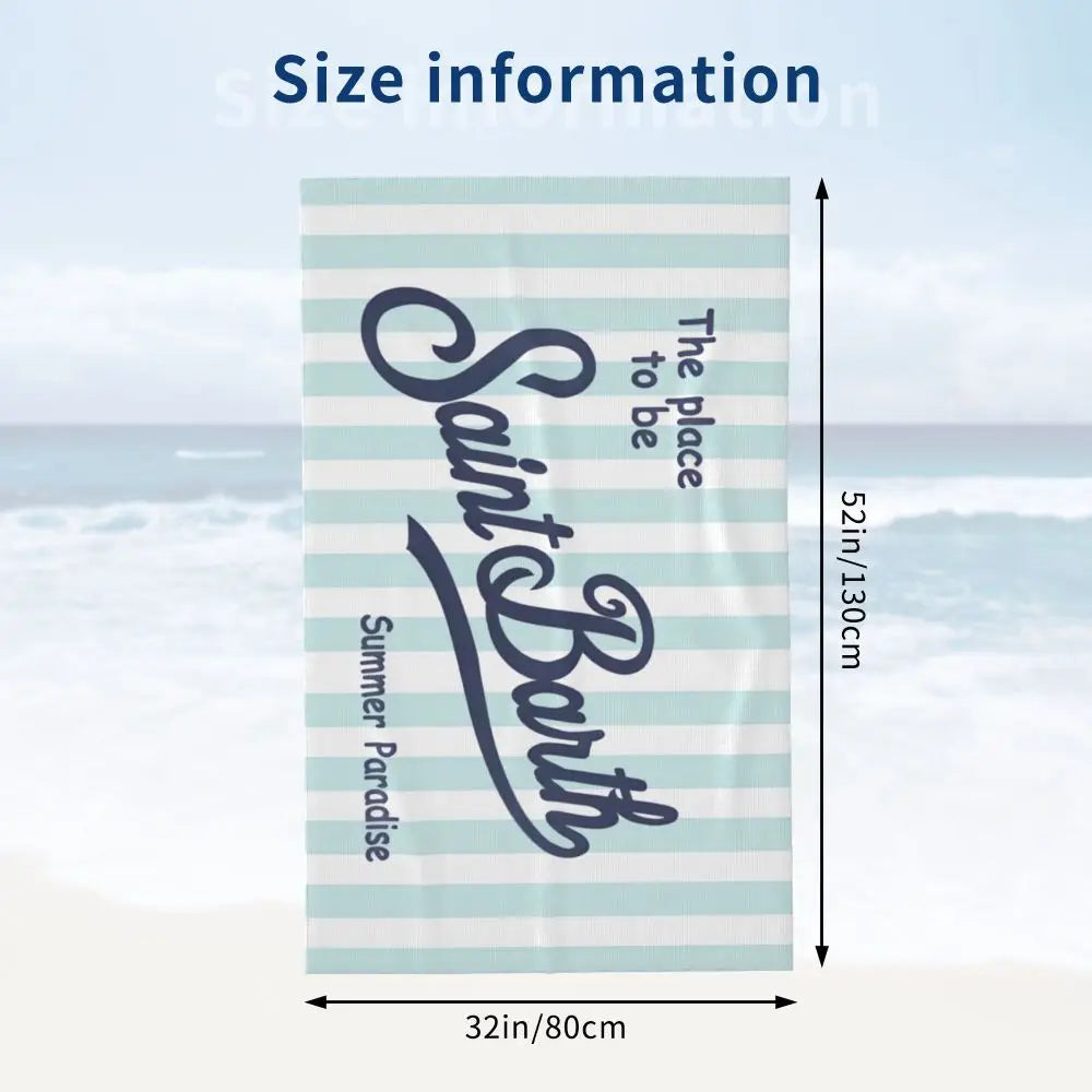 S-Saint B-Barth Beach Towel for Adults – Soft, Absorbent, and Lightweight for Travel