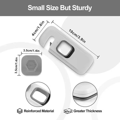 1-piece Safety Child Protection Double Door Refrigerator Lock, Cabinet Lock, No Tools or Drills Required, Strong Adhesive, Gray