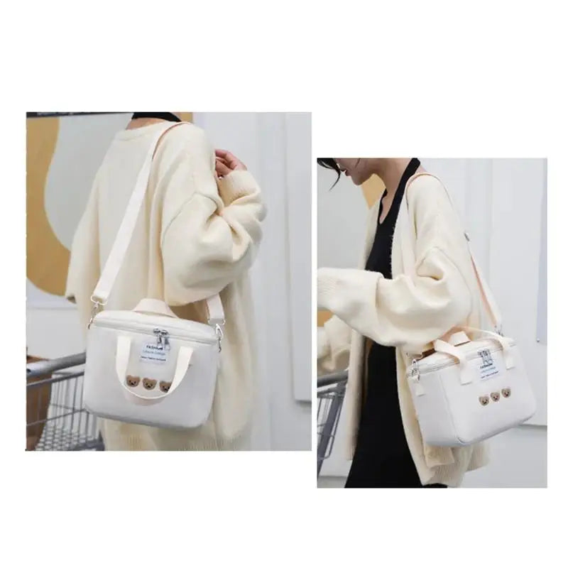 New Mother Baby Bag Diaper Bags Multifunctional Bear Embroidery Thermal Insulation Mommy Waterproof Fashion Food Storage
