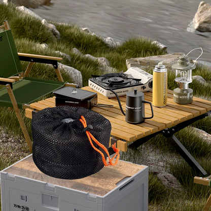 Camping Cookware Set Outdoor Cookware Stackable Storage Portable Kettle Pot Frying Pan Picnic Tableware