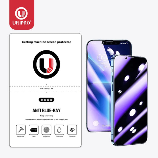 UNIPRO 180*120 50Pcs Anti-blue Light Hydrogel Full Mobile Phone Screen Film For LCD Screen Protector Front Film Cutting Machine