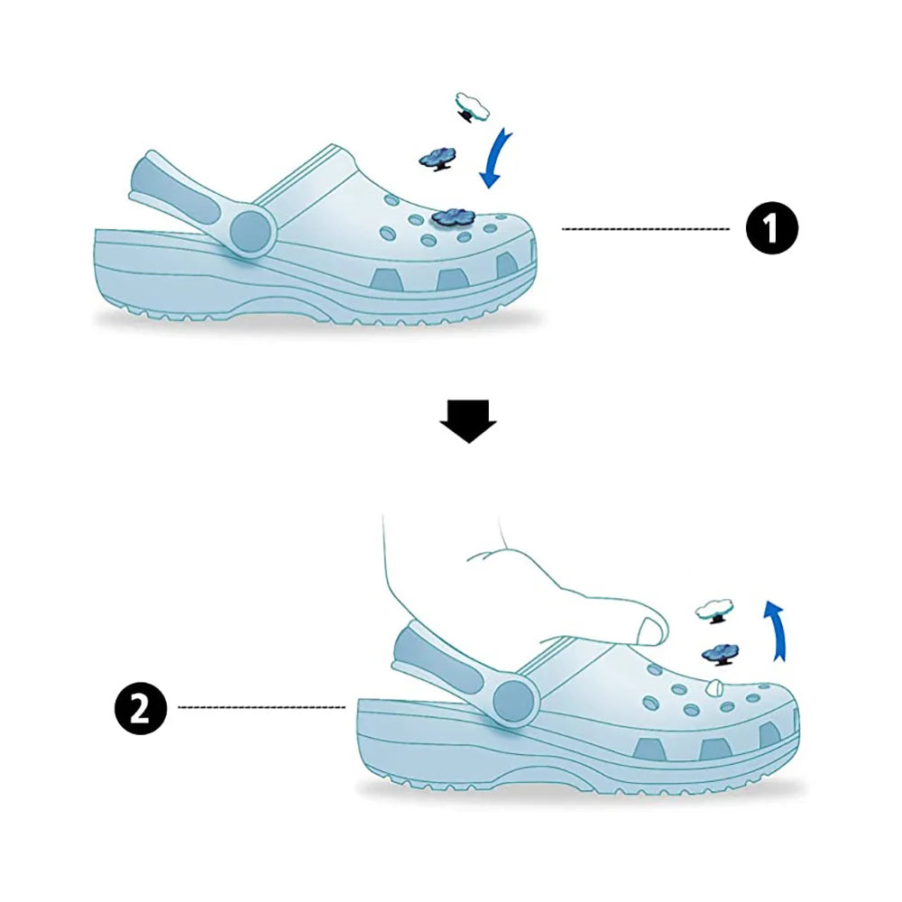 10pcs Set Shoes Decoration For Crocs Three-dimensional Flowers Shoes for Women DIY Shoe Accessories