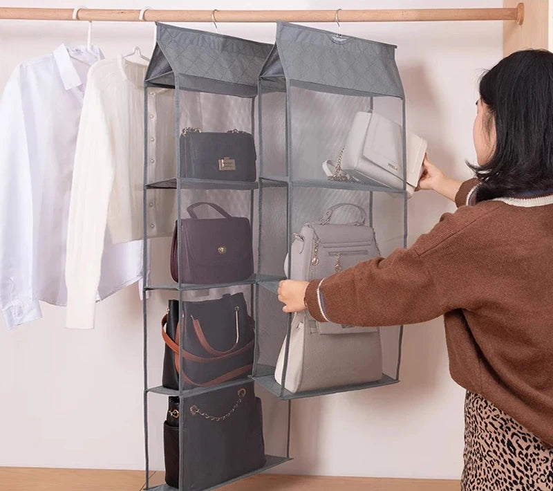 handbag storage hanging bag Organizer Wardrobe Closet Storage Transparent Three-dimensional Home Organization hanging bag