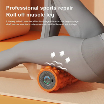 Electric Vibrating Foam Roller Yoga Column Rechargeable Massage Column 5 Modes Exercise Roller for Bodybuilding