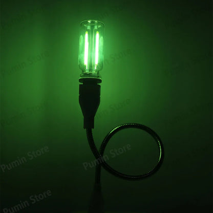 LED Night Light A set of Light Bulbs USB Bendable Night Light USB Metal Hose And Night Light Bulb Purple Pink Blue Green