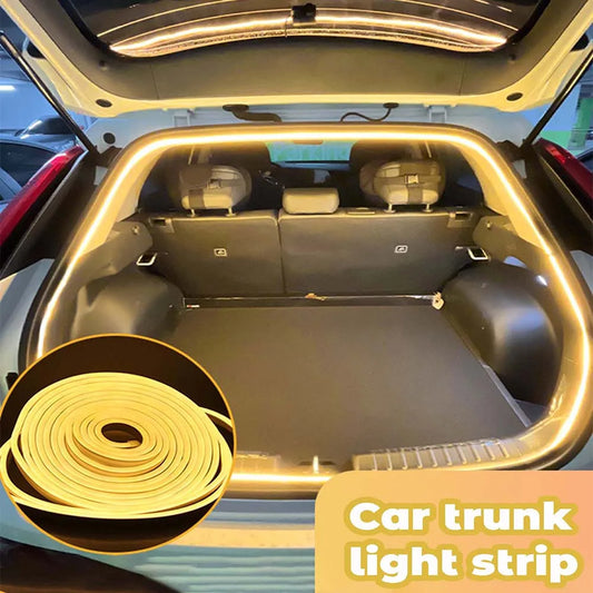 LED Car Trunk Light Strip - 4m Ambient Light Free Cutting Waterproof Soft Decoration Light Strip Universal 12V Auto Accessories