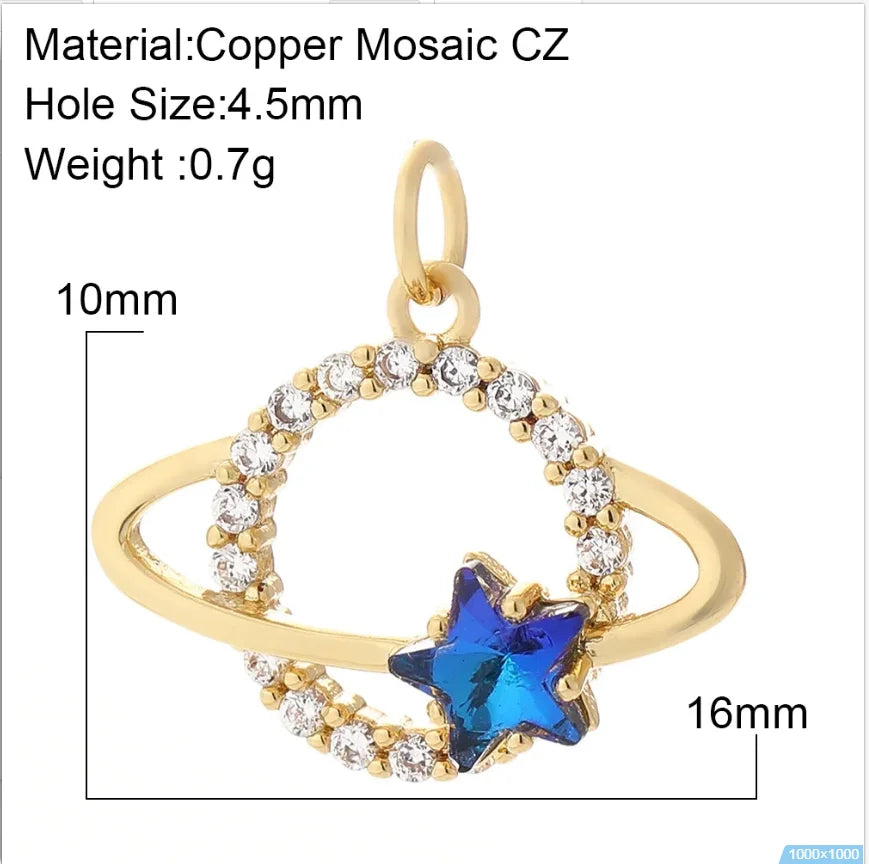 Cute Star Pendant Jewelry Production Supplies Bohemian Earrings Bracelet Necklace Keychain Accessories Resin Charm