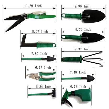 Garden tool set, gardening gift 10 pieces of plant hand tool set, suitable for women and men gardeners