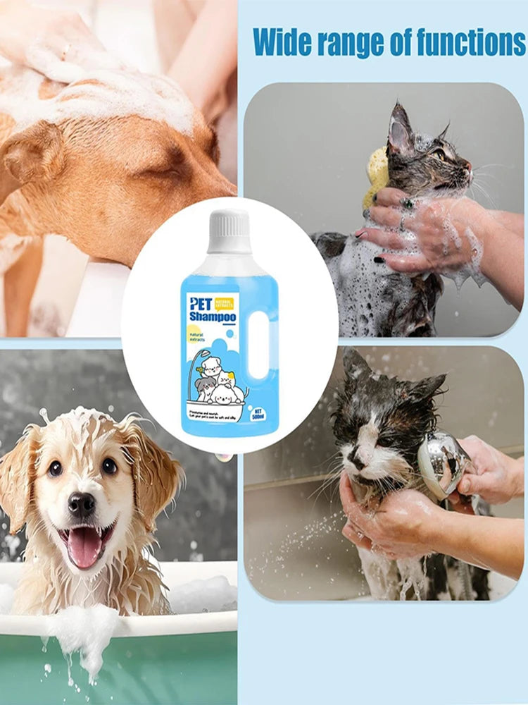 500ml Pet Bath Shampoo Cats Dogs Shower Care And Cleaning Gentle And Smooth Deodorizing Anti-itching Long-Lastin Fragrance