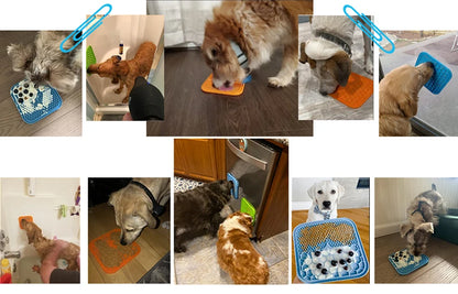 Silicone Pet Licking Pad for Dog & Cat | Anti-Choking Slow Feeder with Suction Cup | Yogurt Meal Mat & Slow Food Bowl Plate