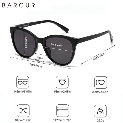 BARCUR 1 PCS Trendy Women's Pink Sunglasses PC Cat Eye Frame Fashion Apparel Accessories Men's and Women's Polarized Sunglasses
